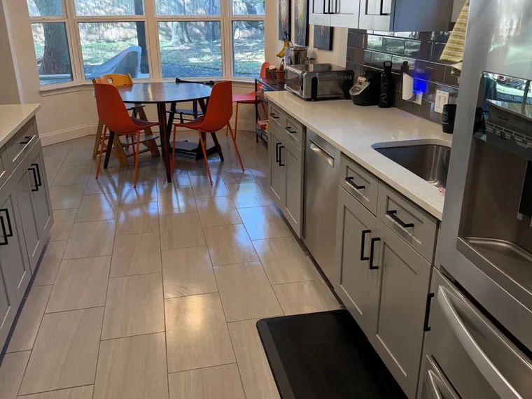 Kitchen and breakfast area detail clean